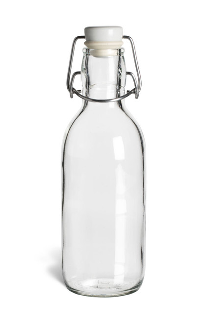 17 oz Clear Emilia Glass Bottle with Swing Top - EML17ST