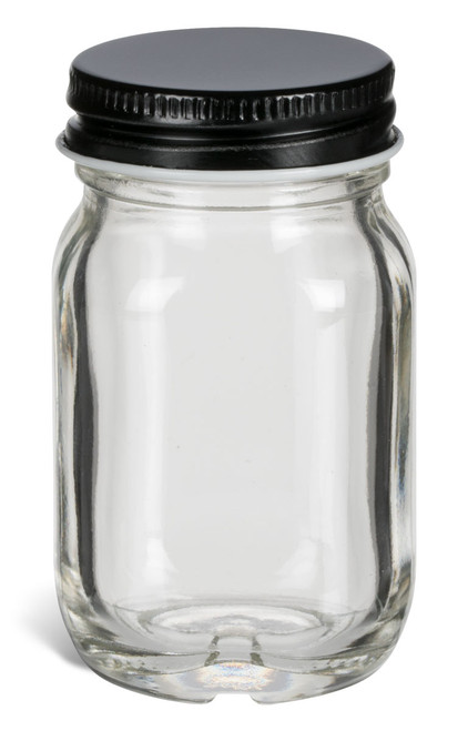 50 ml (1.7 oz) Mayberry Glass Jar with Black Lid - MB50B