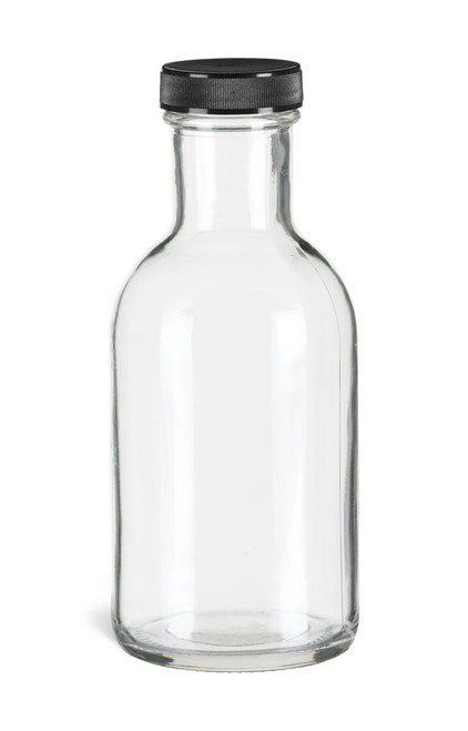 16oz Stout Glass Bottle w/ Black Cap - STOUT16
