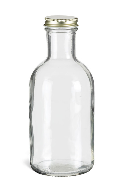 16 oz Round Stout Bottle with Gold Cap - STOUT16G