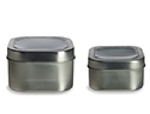 Deep & Flat Metal Tin Containers, Specialty Bottle