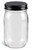 16 oz Eco Mason Glass Jar with Black Lid - ECO16B