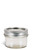 4 oz Eco Mason Tapered Glass Jar with Silver Two-Piece Lid - ECO4S2