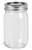 16 oz Eco Mason Glass Jar with Silver Two-Piece Lid - ECO16S2