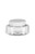 4 oz Clear PET Oval Plastic Jar with White Flat Lid - PJPC4WF