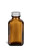 3 oz Amber Glass Blake Bottle with Silver Cap - BLA3S