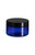 4 oz Blue PET Heavy Wall Plastic Jar with Smooth Black Lid - PHB4SB