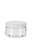 4 oz Clear PET Heavy Wall Plastic Jar with Smooth White Lid - PHC4SW