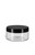 8 oz Clear PET Heavy Wall Plastic Jar with Smooth Black Lid - PHC8SB