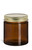 4 oz Amber Straight Sided Glass Jar with Gold Metal Lid - SALV4AMG