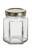 3.75 oz (110 ml) Hexagon Glass Jar with Gold Lid - HEX3