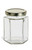 9 oz (265 ml) Hexagon Glass Jar with Gold Lid - HEX9