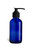 4 oz Cobalt Blue Boston Round Glass Bottle with Black Pump - BRB4P