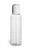 2 oz Clear PET Cosmo Plastic Bottle with White Disc Cap - PCR2DW