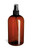 16 oz Amber PET Boston Round Plastic Bottle with Black Atomizer - PXA16AB