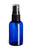 2 oz Blue PET Boston Round Plastic Bottle with Black Atomizer - PXB2AB