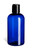 8 oz Blue PET Boston Round Plastic Bottle with Black Disc Cap - PXB8DB