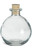 8.5 oz (250 ml) Round Glass Bottle 8.5 oz with Cork - CKRD250