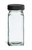 4 oz Clear French Square Glass Bottle with Black Cap - FSQ4