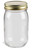 16 oz Eco Mason Glass Jar with Gold Lid - ECO16G