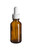 1 oz Amber Boston Round Glass Bottle with White Dropper - BRA1WD