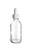 2 oz Clear Boston Round Glass Bottle with White Dropper - BRF2WD