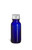 1/2 oz Cobalt Blue Boston Round Glass Bottle with Silver Cap - BRB1/2S