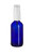 2 oz Cobalt Blue Boston Round Glass Bottle with White Treatment Pump - BRB2TW