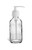 4 oz Clear Boston Round Glass Bottle with White Pump - BRF4PW