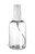4 oz Clear PET Boston Round Plastic Bottle with White Treatment Pump - PXC4TW