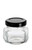 1.5 oz (45 ml) Oval Hexagon Glass Jar with Black Lid - OHX1B