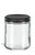 9 oz Clear Straight Sided Glass Jar with Black Plastic Lid - SS9CT