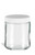 9 oz Clear Straight Sided Glass Jar with White Plastic Lid - SS9CTW