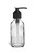4 oz Clear Boston Round Glass Bottle with Black Pump - BRF4P