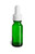 1/2 oz Green Boston Round Glass Bottle with White Dropper - BRG1/2WD