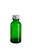 1 oz Green Boston Round Glass Bottle with Silver Cap - BRG1S