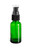 1 oz Green Boston Round Glass Bottle with Black Treatment Pump - BRG1TB