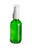 2 oz Green Boston Round Glass Bottle with White Treatment Pump - BRG2TW