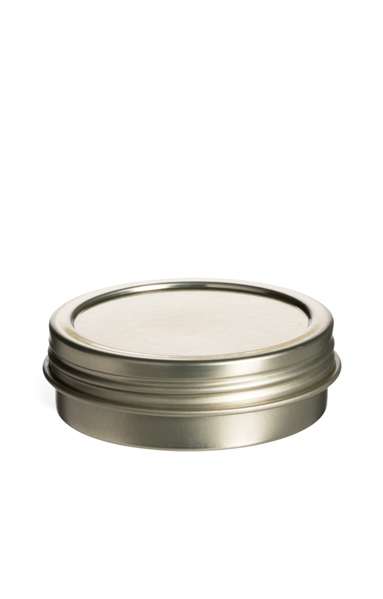 1 oz Gold Flat Tin Container with Screw-Top Cover - TGSC1