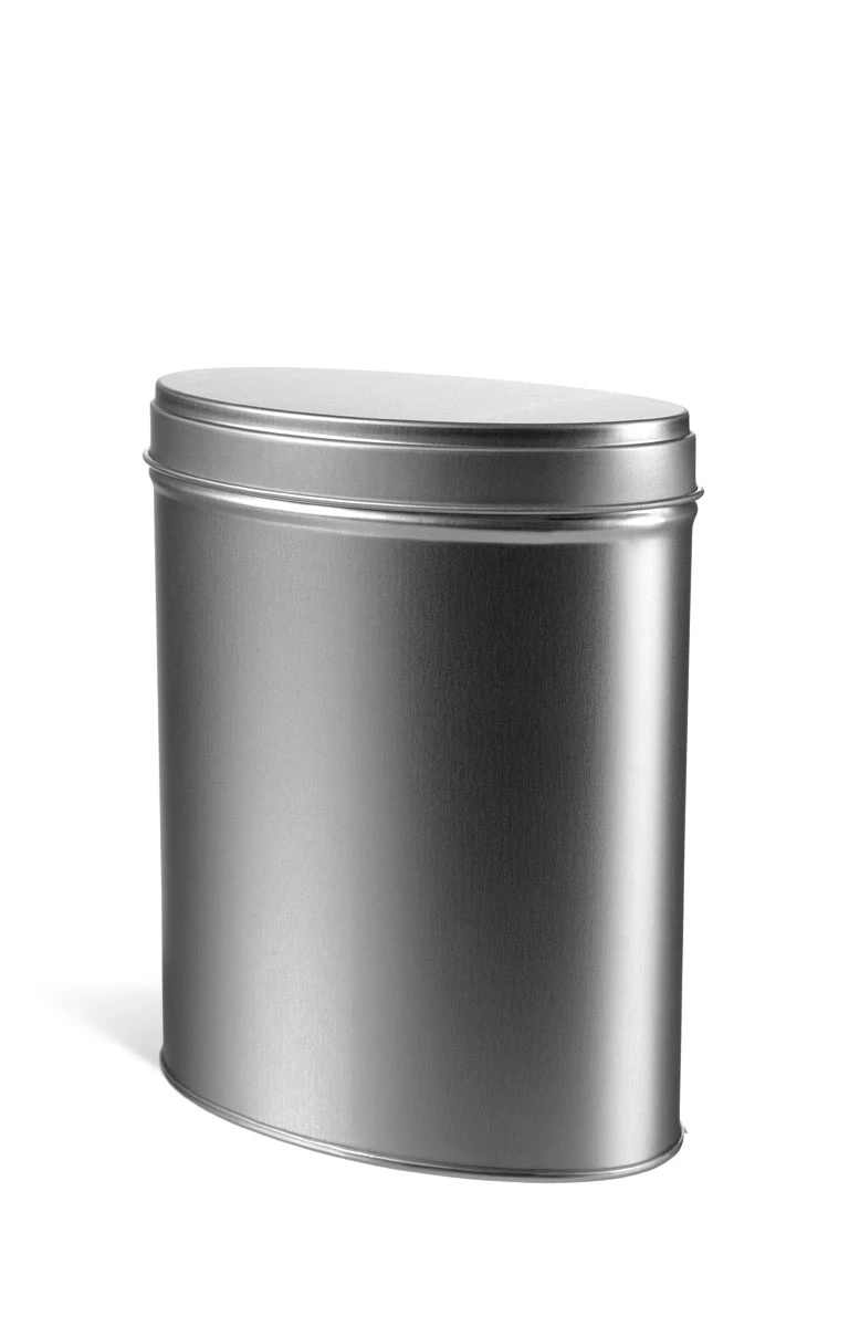 5.4" Oval Stackable Tea Tin with Slip Lid - TOVL5