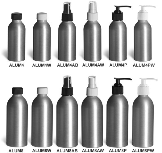 Brushed Aluminum Bottles