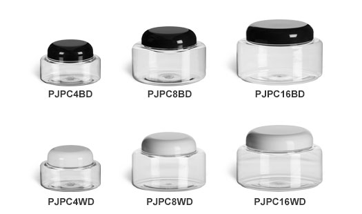 Clear Oval Jars with Dome Lids