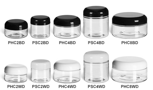 Clear Round Jars with Dome Lids