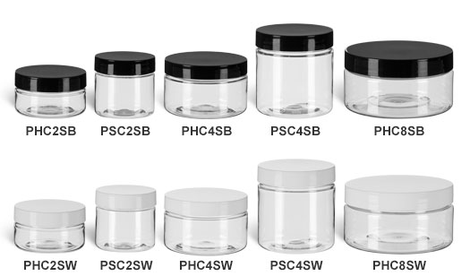 Clear Round Jars