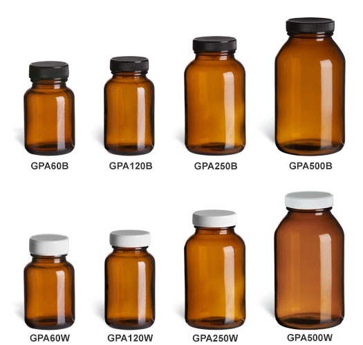 Amber Vitamin Bottles (Packers)