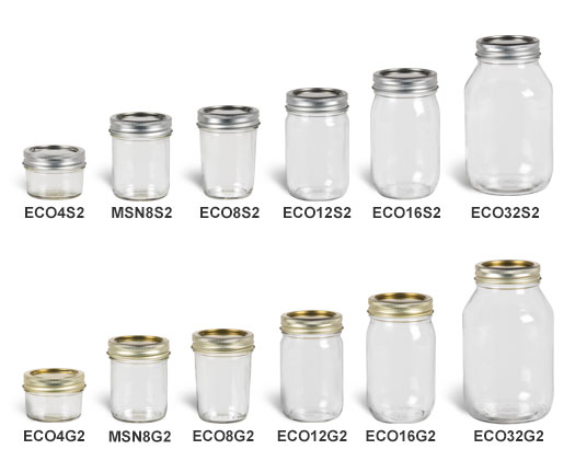 Mason Jars (Canning Jars) with Two-Piece Lids