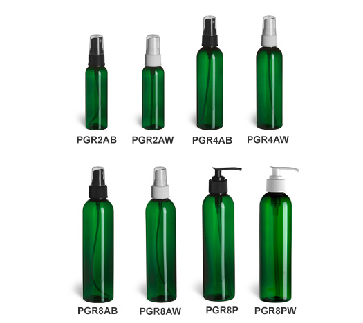 Green PET Cosmo Round Plastic Bottles Green PET Cosmo Round Plastic Bottles