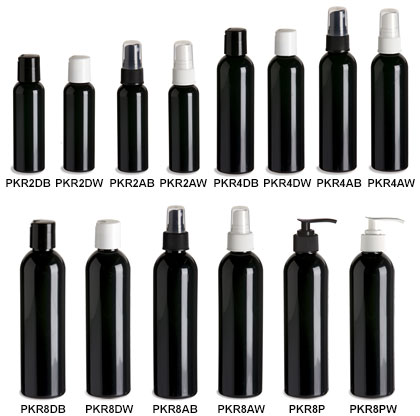 black plastic bottle