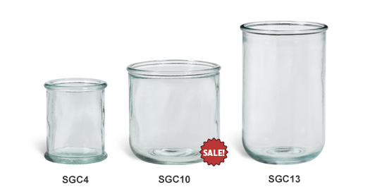 Spanish Recylced Glass Candle Jars