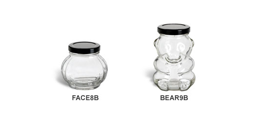 Specialty Jars with Black Lids